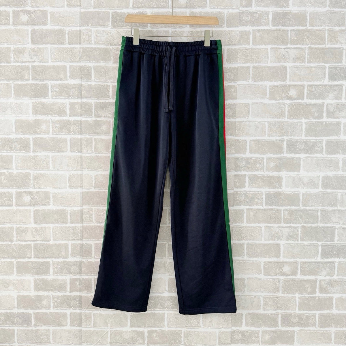 Black Jersey Web Stripe Track - Men's