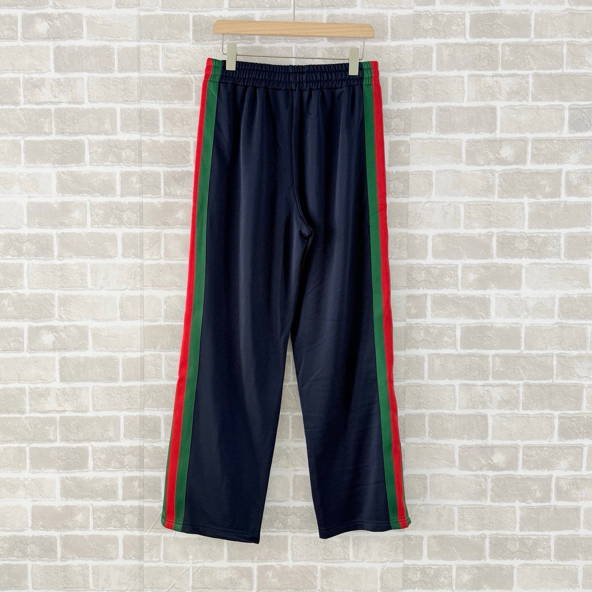 Black Jersey Web Stripe Track - Men's