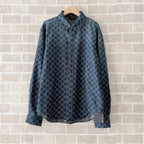 Blue Denim Monogram Long-Sleeve - Men's