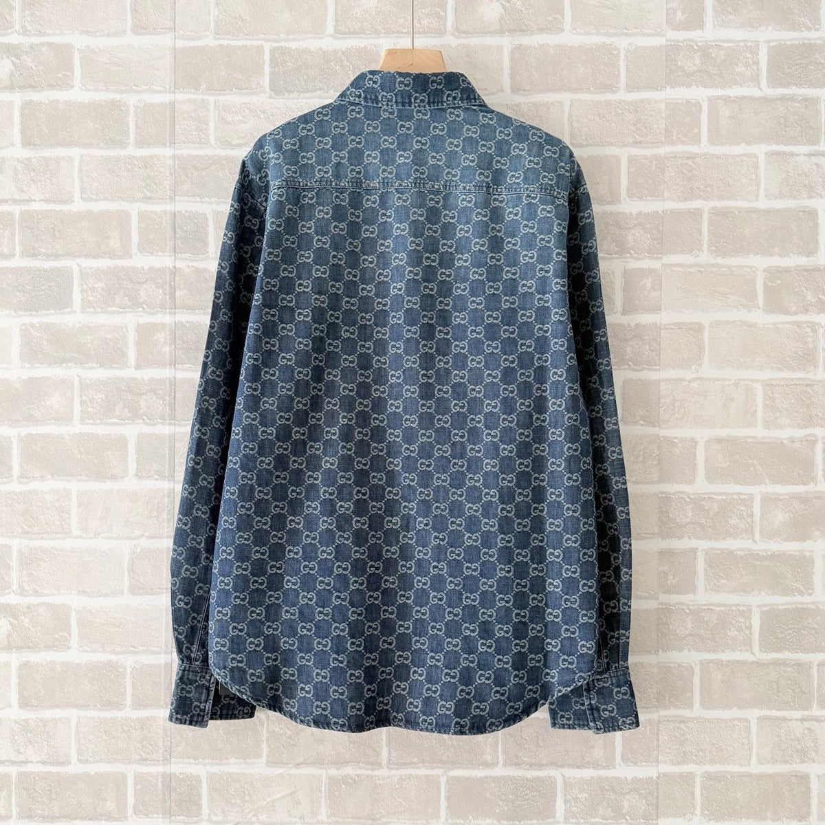 Blue Denim Monogram Long-Sleeve - Men's