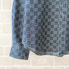 Blue Denim Monogram Long-Sleeve - Men's