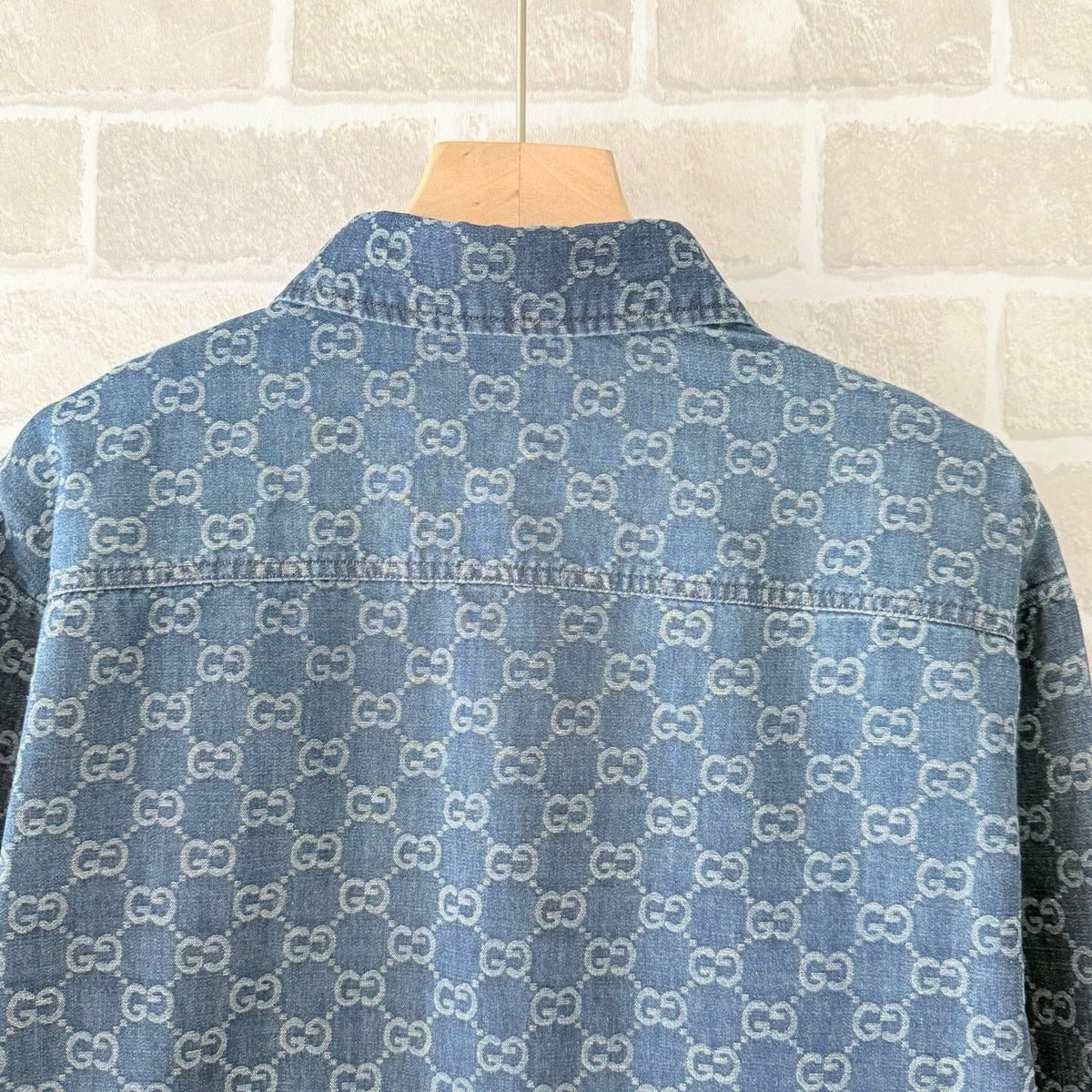 Blue Denim Monogram Long-Sleeve - Men's