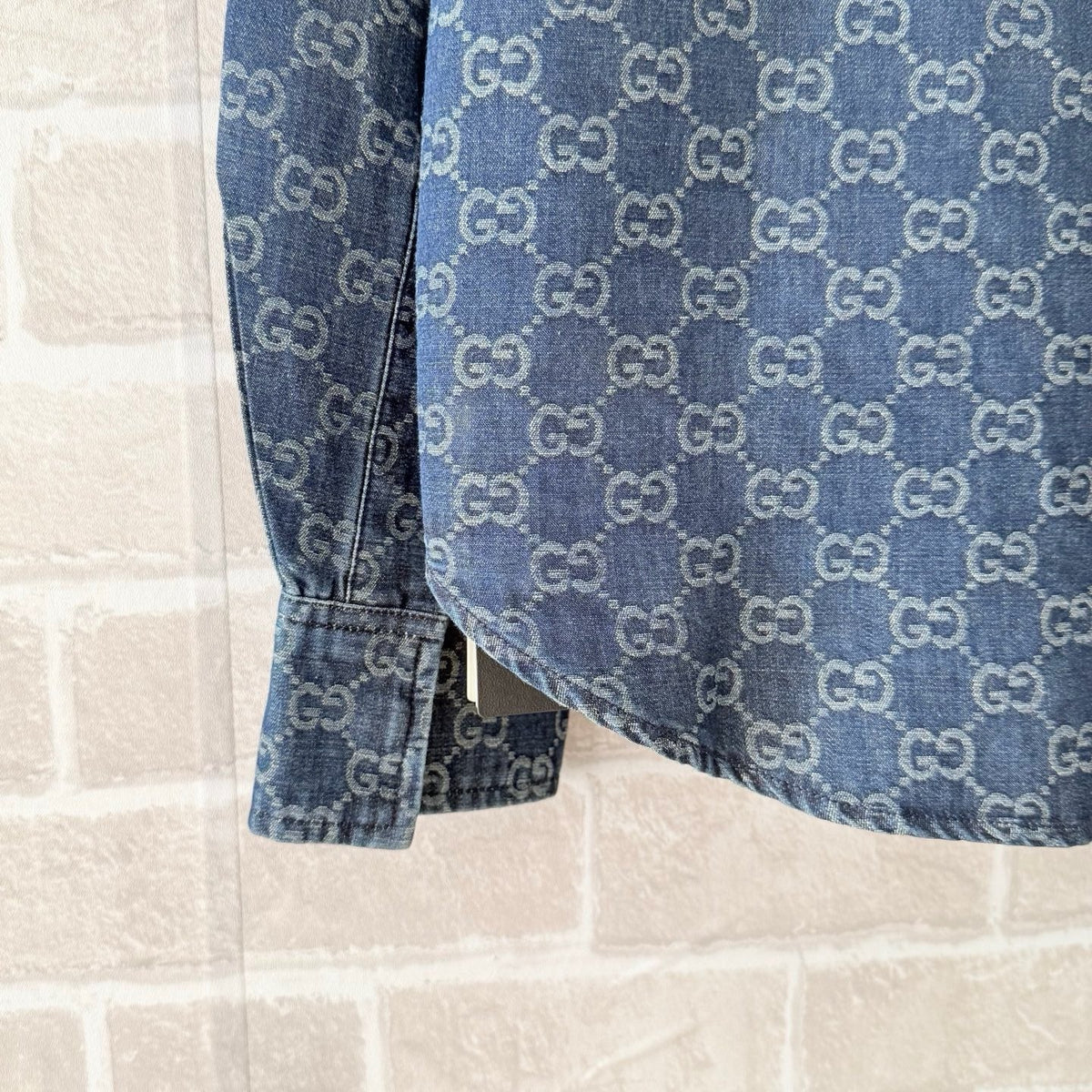 Blue Denim Monogram Long-Sleeve - Men's