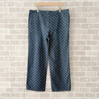 Blue Denim Monogram Print Straight - Men's