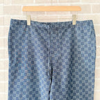 Blue Denim Monogram Print Straight - Men's