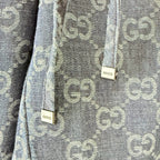 Blue Denim Monogram Print Straight - Men's