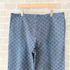 Blue Denim Monogram Print Straight - Men's