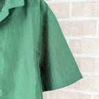 Green Cotton Camp Collar Short-Sleeve - Men's