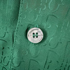 Green Cotton Camp Collar Short-Sleeve - Men's
