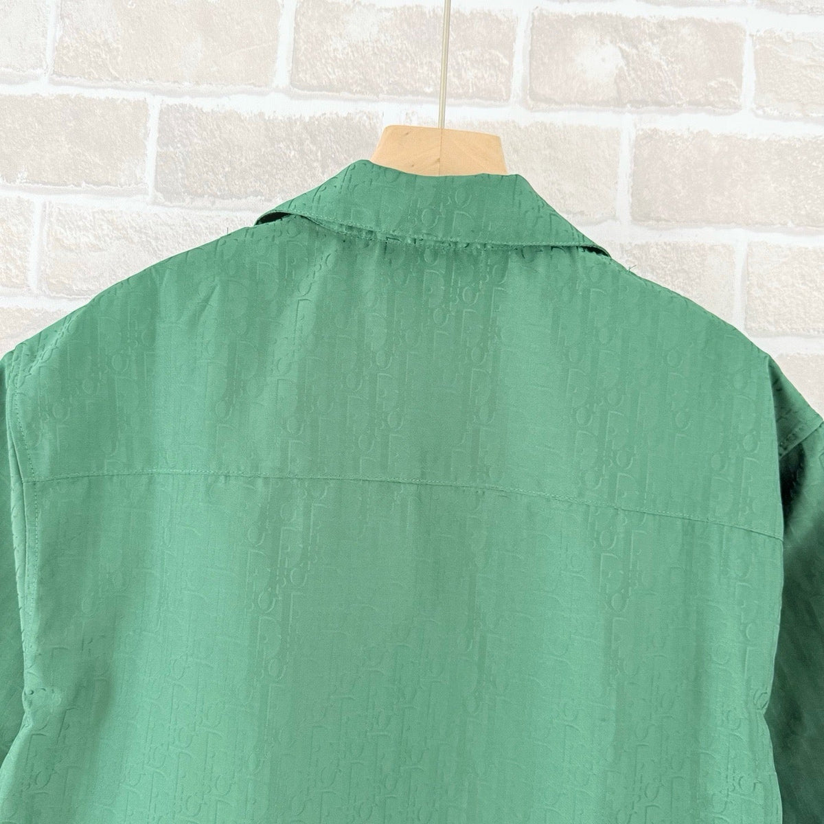 Green Cotton Camp Collar Short-Sleeve - Men's