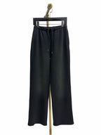 Black Cotton Drawstring Wide-Leg - Men's