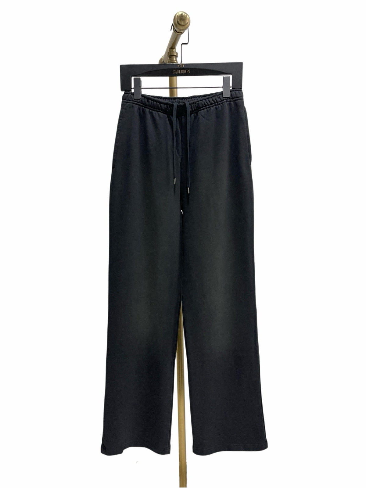 Black Cotton Drawstring Wide-Leg - Men's