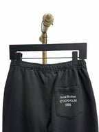 Black Cotton Drawstring Wide-Leg - Men's