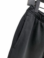 Black Cotton Drawstring Wide-Leg - Men's