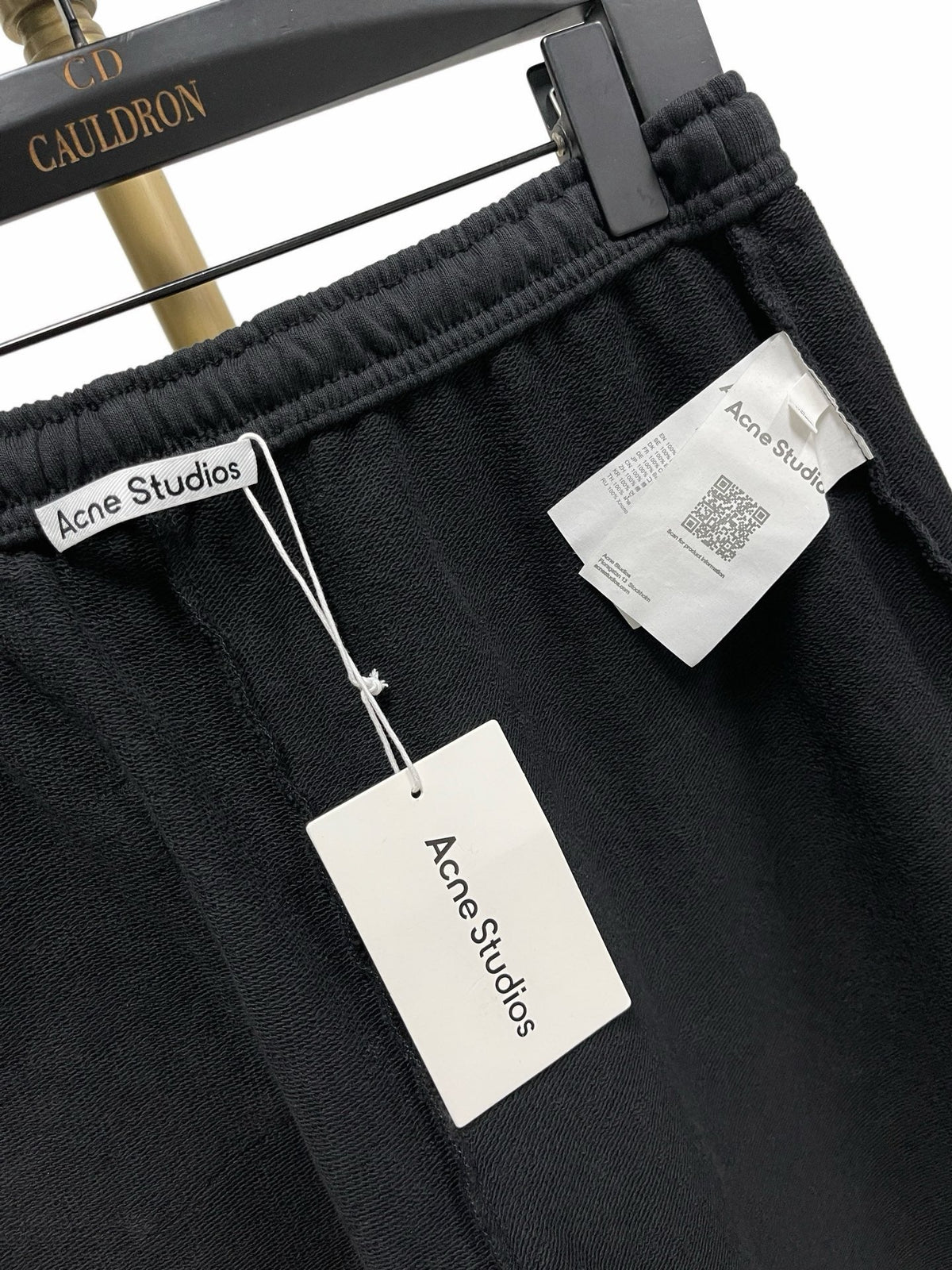 Black Cotton Drawstring Wide-Leg - Men's