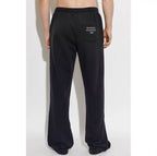 Black Cotton Drawstring Wide-Leg - Men's