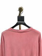 Pink Cotton Tonal Text Long-Sleeve - Men's