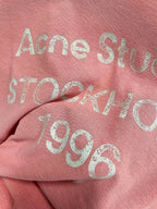 Pink Cotton Tonal Text Long-Sleeve - Men's