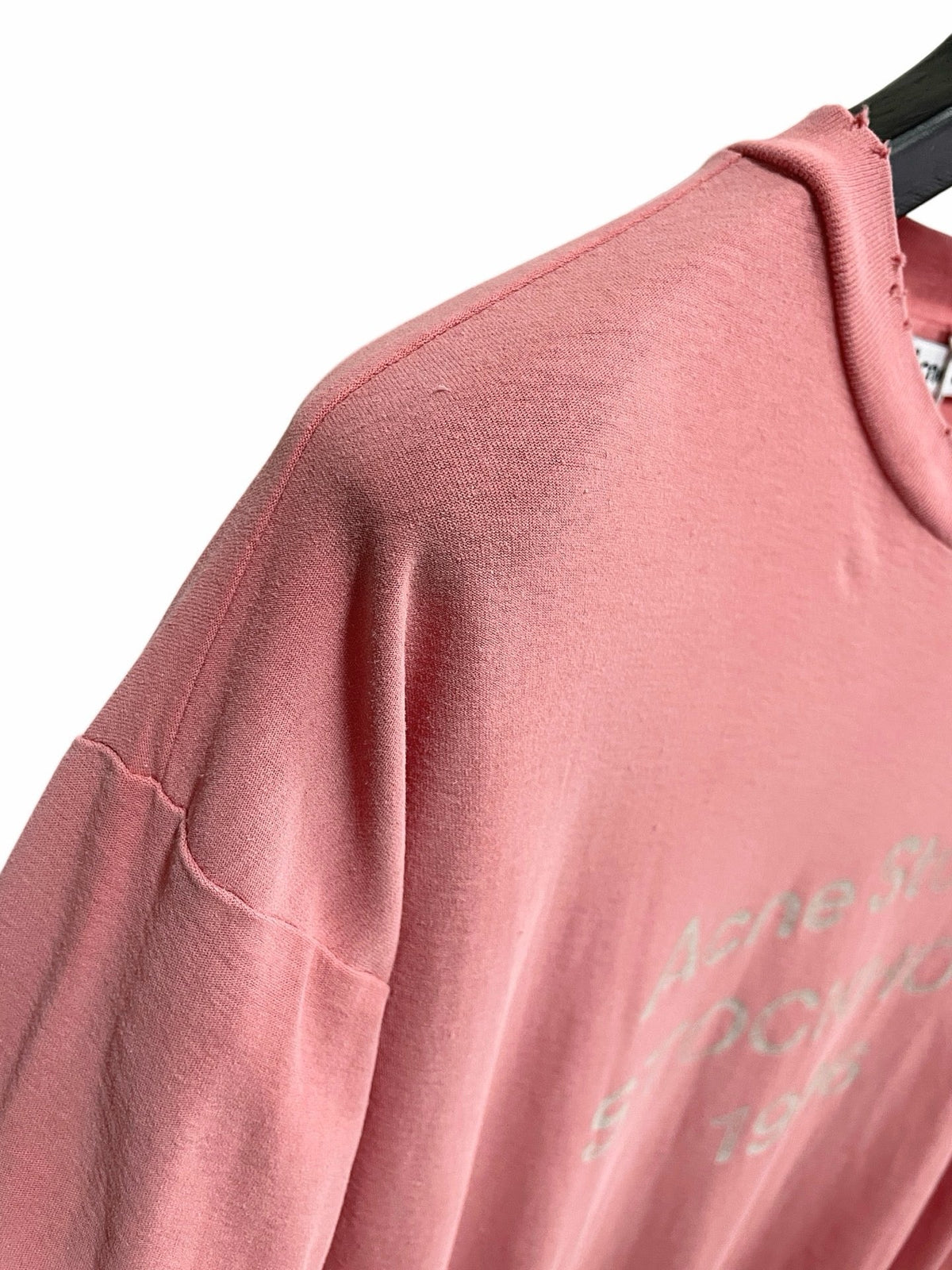 Pink Cotton Tonal Text Long-Sleeve - Men's