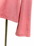 Pink Cotton Tonal Text Long-Sleeve - Men's