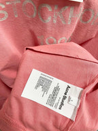 Pink Cotton Tonal Text Long-Sleeve - Men's