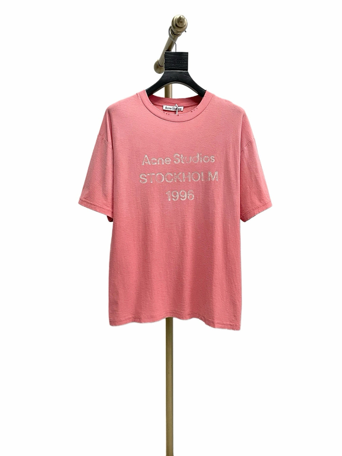 Pink Cotton Tonal Text Short-Sleeve - Men's
