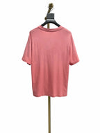 Pink Cotton Tonal Text Short-Sleeve - Men's