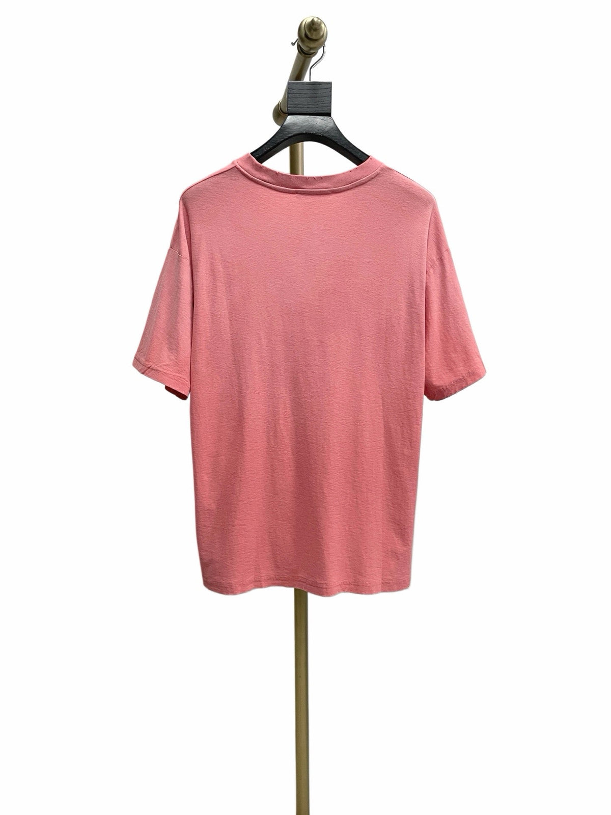 Pink Cotton Tonal Text Short-Sleeve - Men's