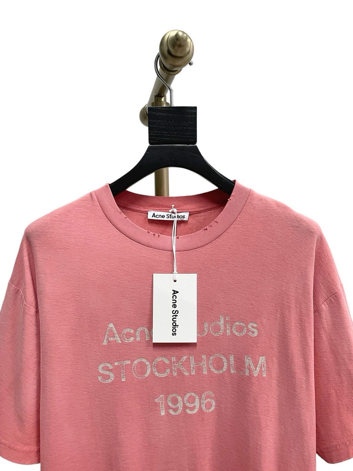 Pink Cotton Tonal Text Short-Sleeve - Men's