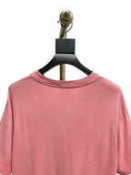 Pink Cotton Tonal Text Short-Sleeve - Men's