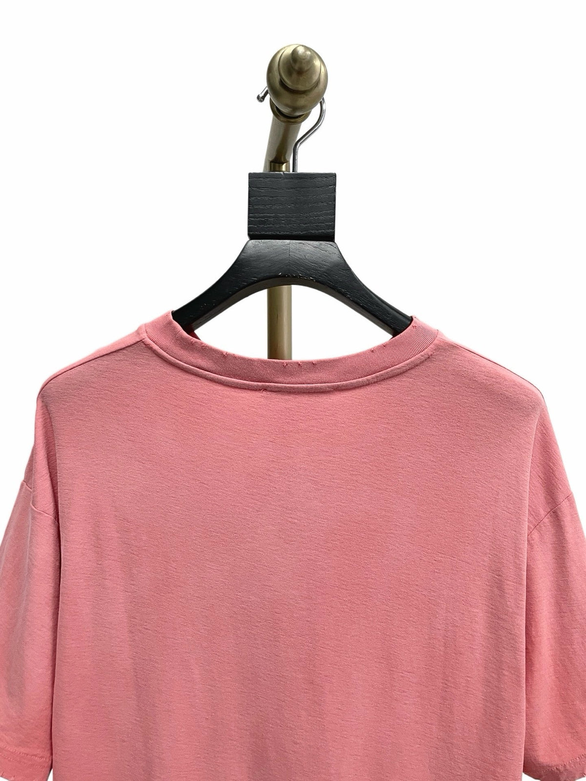 Pink Cotton Tonal Text Short-Sleeve - Men's