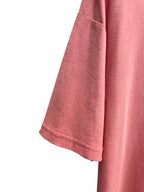 Pink Cotton Tonal Text Short-Sleeve - Men's