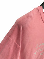 Pink Cotton Tonal Text Short-Sleeve - Men's
