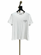 Black Cotton Small Text Short-Sleeve - Men's