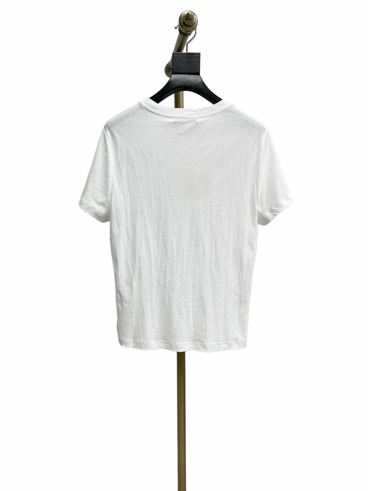 Black Cotton Small Text Short-Sleeve - Men's
