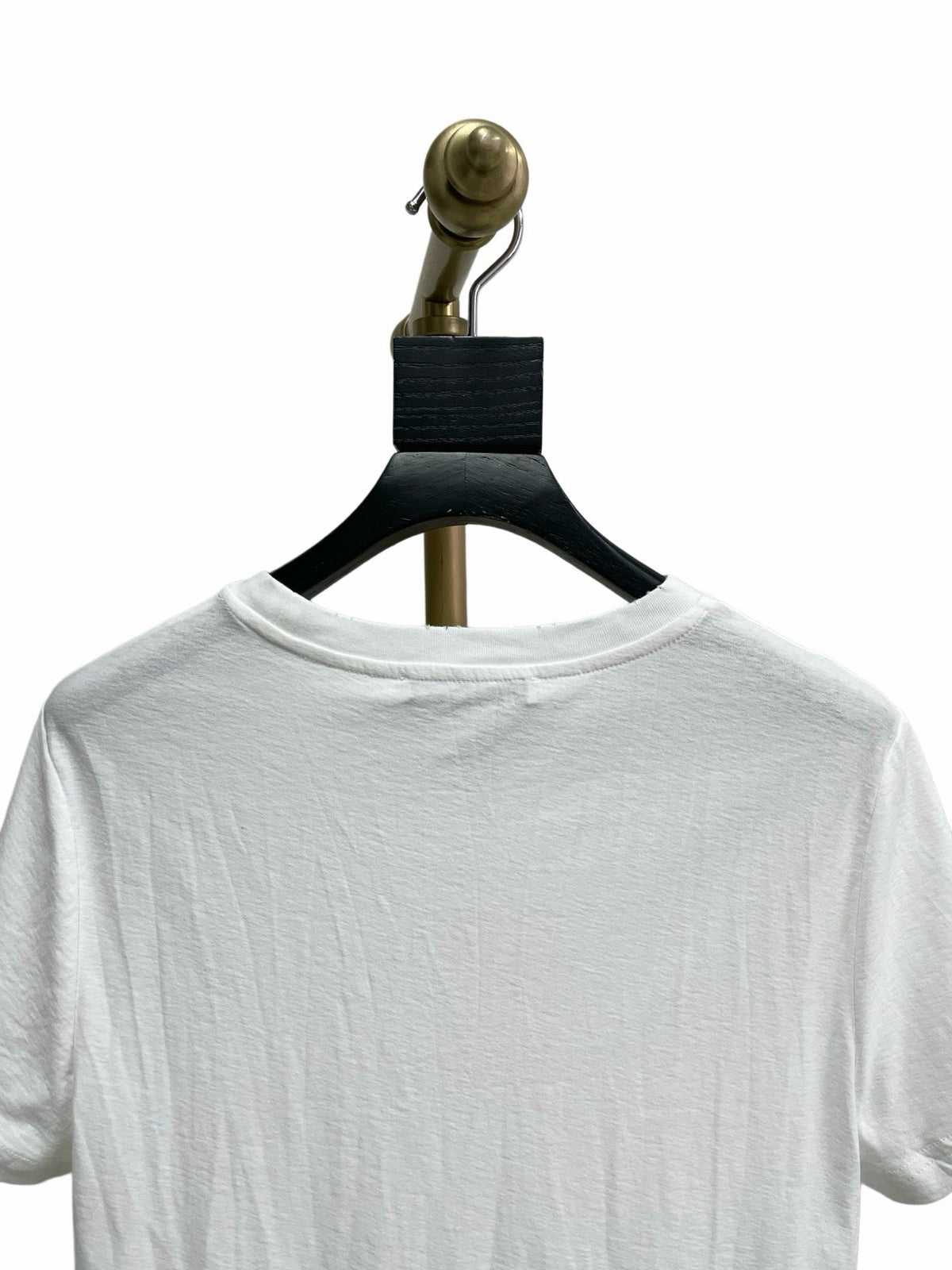 Black Cotton Small Text Short-Sleeve - Men's