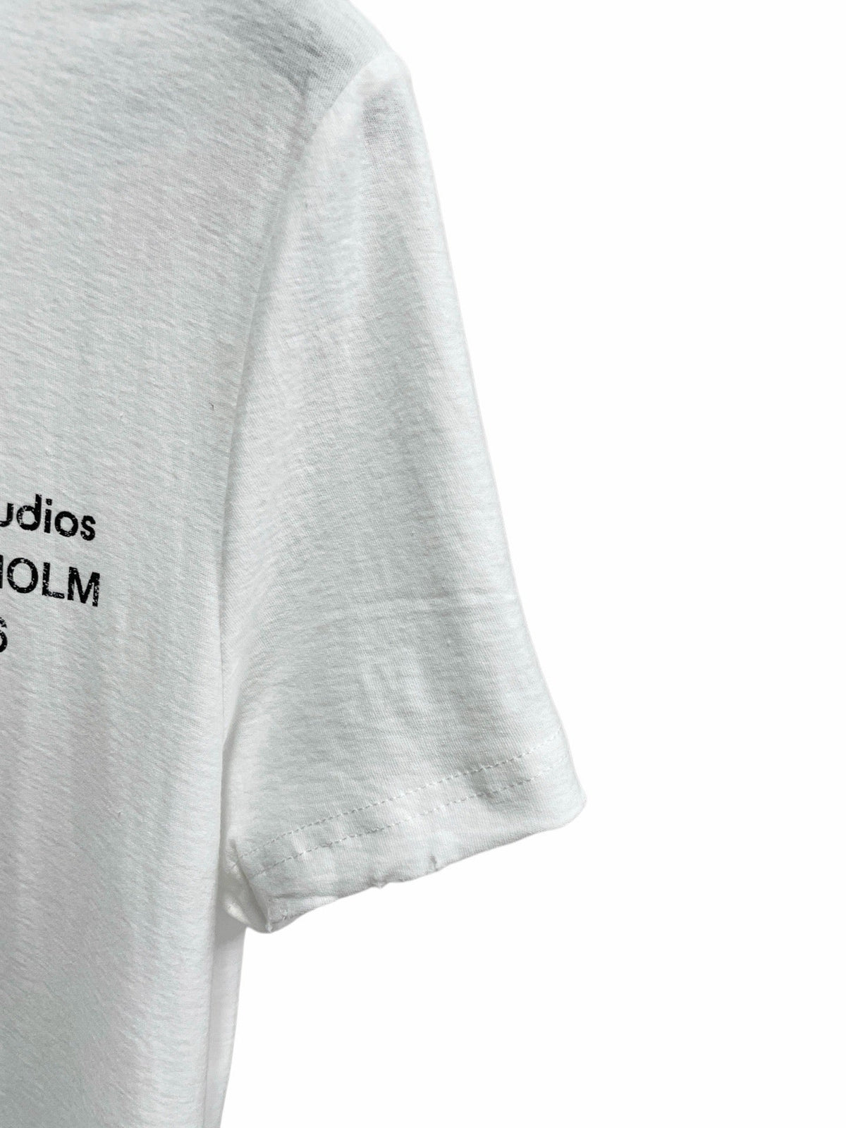 Black Cotton Small Text Short-Sleeve - Men's