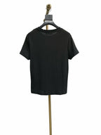 Black Cotton Small Text Short-Sleeve - Men's