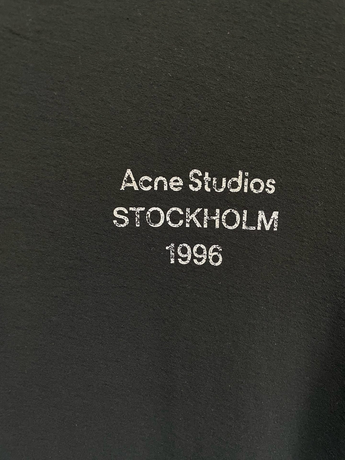 Black Cotton Small Text Short-Sleeve - Men's