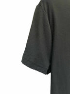 Black Cotton Small Text Short-Sleeve - Men's