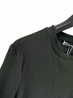 Black Cotton Small Text Short-Sleeve - Men's