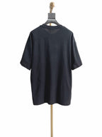 Black Cotton Text Print Short-Sleeve - Men's