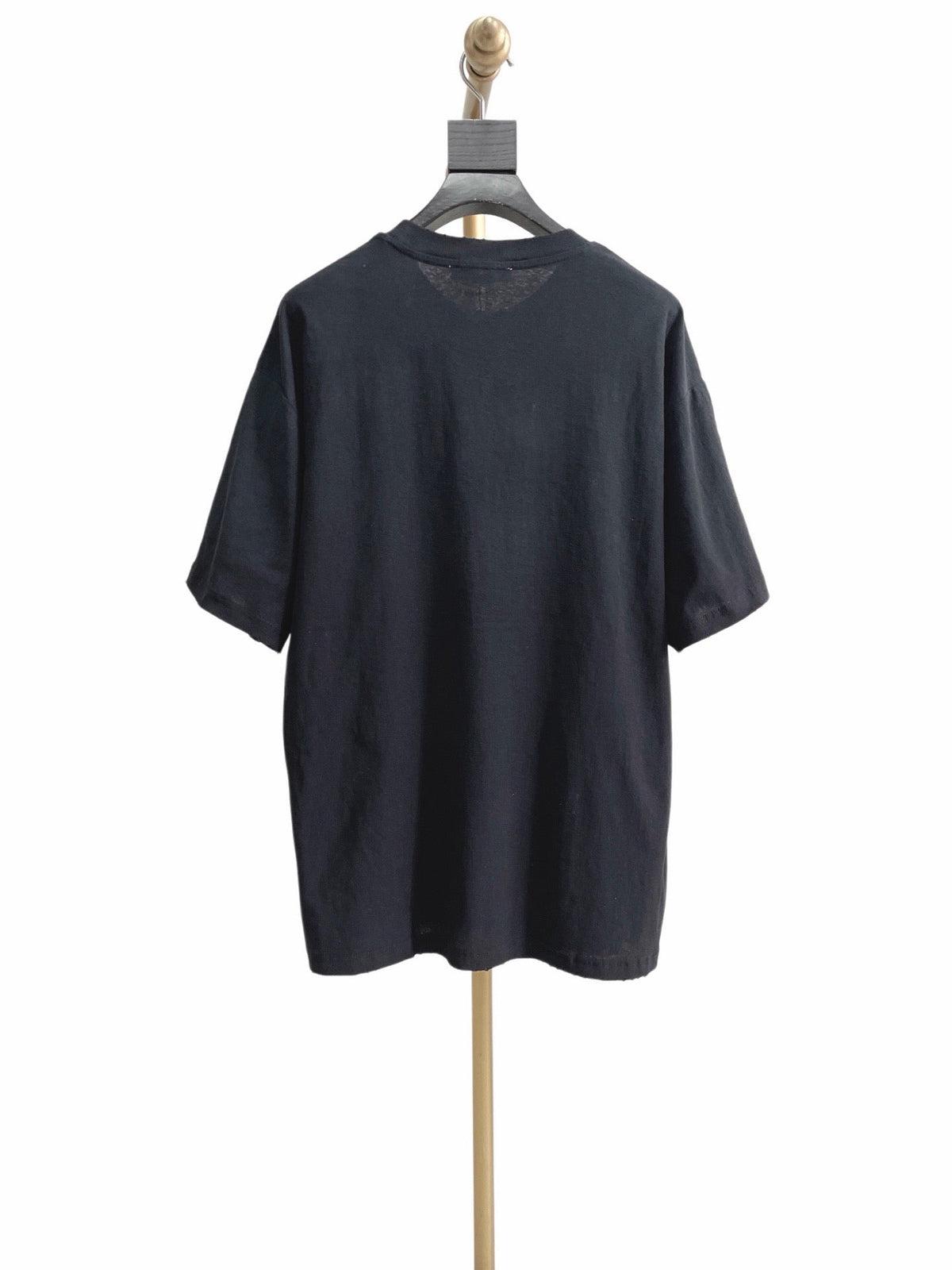 Black Cotton Text Print Short-Sleeve - Men's