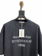 Black Cotton Text Print Short-Sleeve - Men's