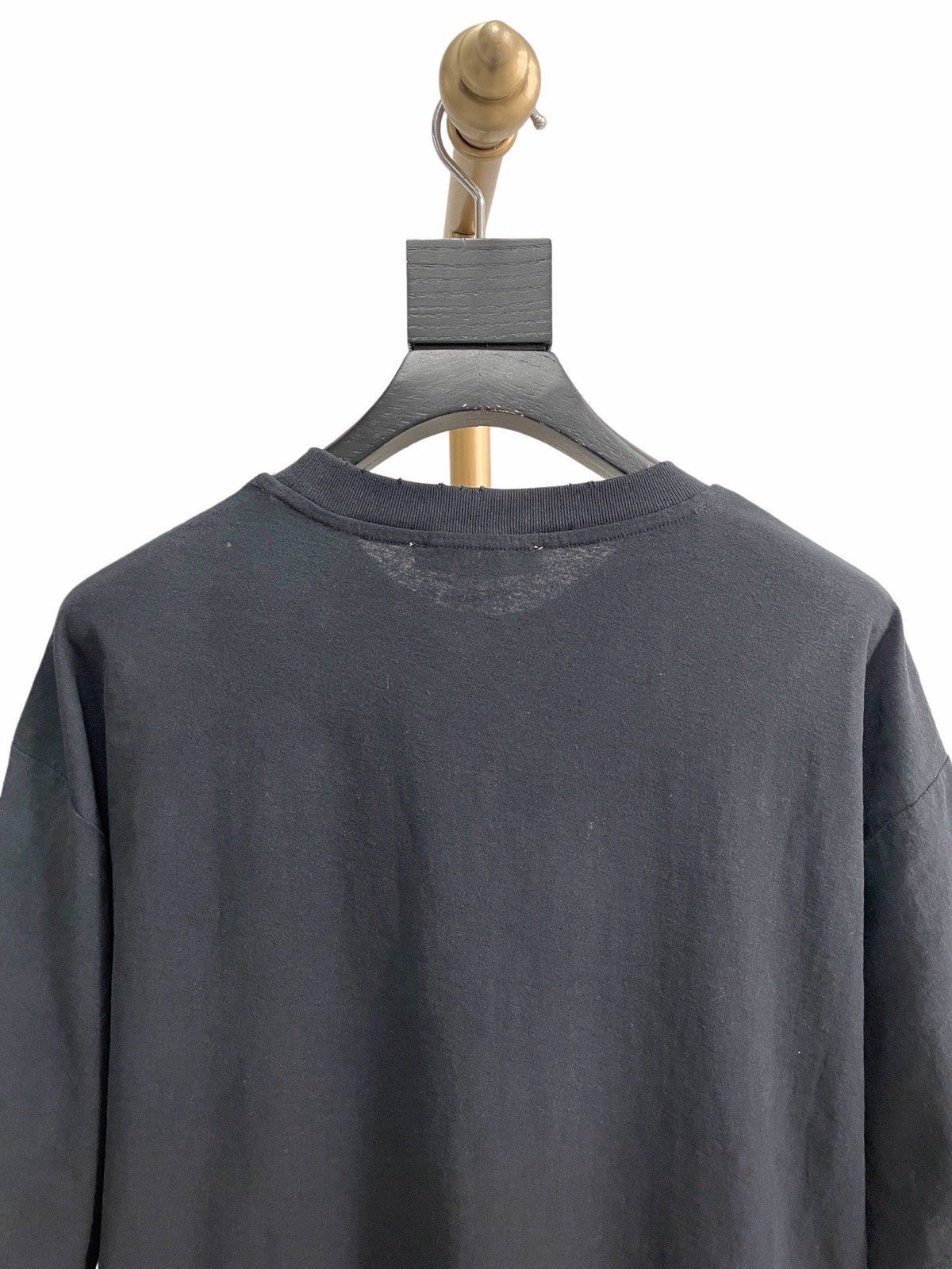Black Cotton Text Print Short-Sleeve - Men's