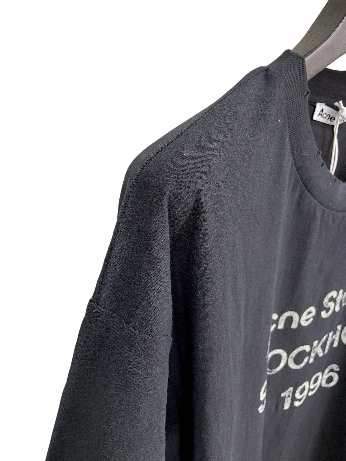 Black Cotton Text Print Short-Sleeve - Men's