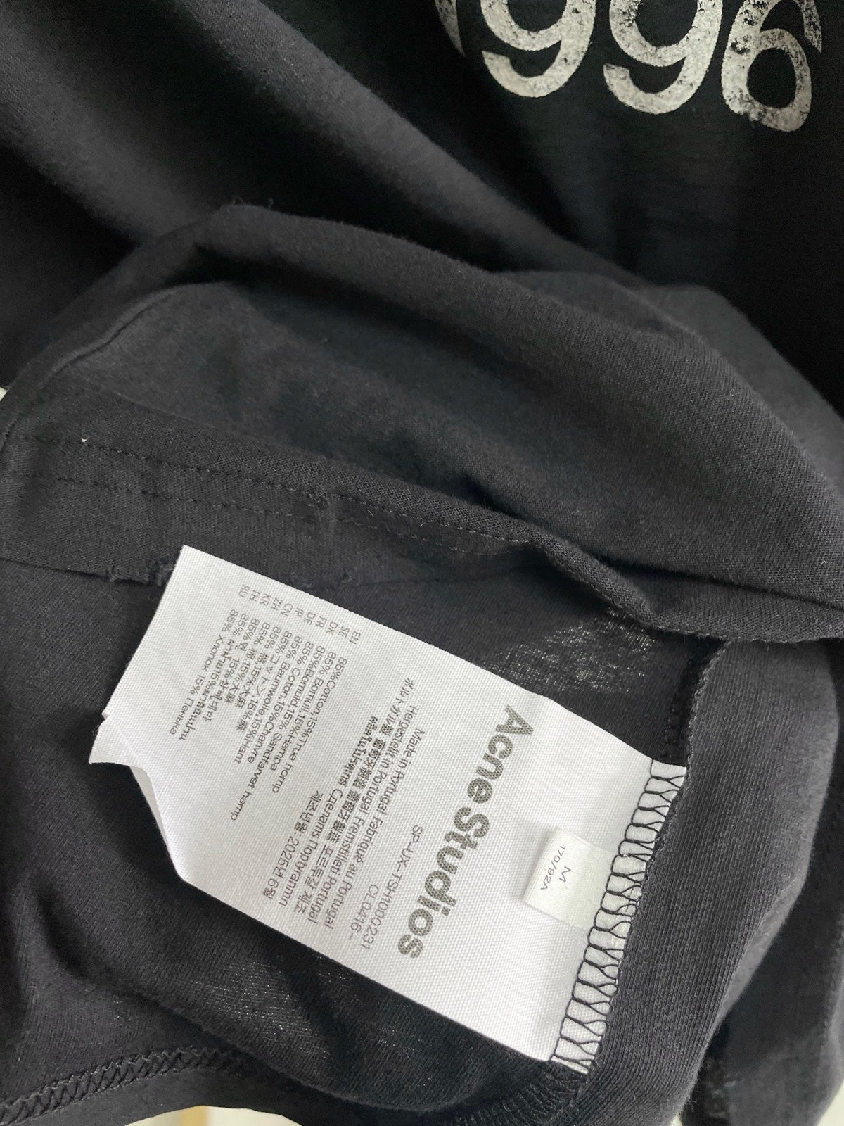 Black Cotton Text Print Short-Sleeve - Men's