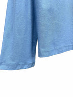 Blue Cotton Text Print Long-Sleeve - Men's