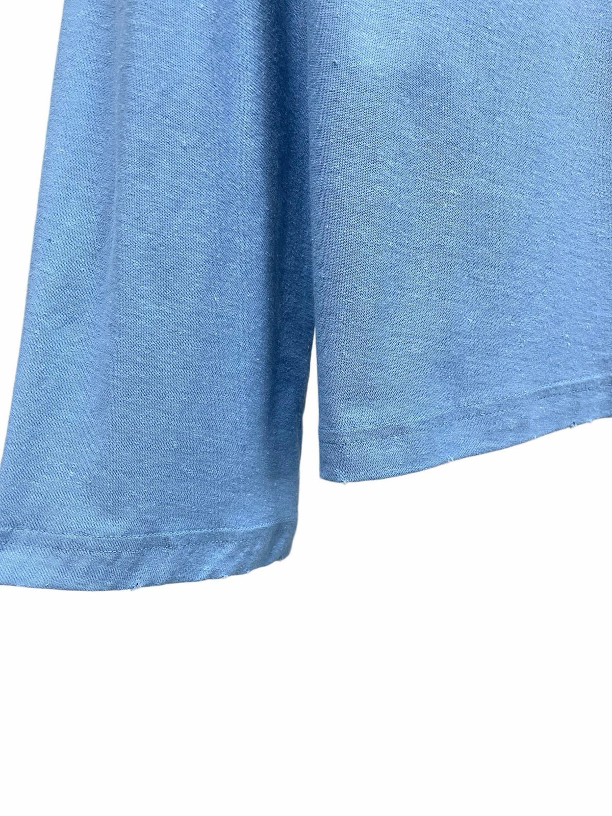 Blue Cotton Text Print Long-Sleeve - Men's