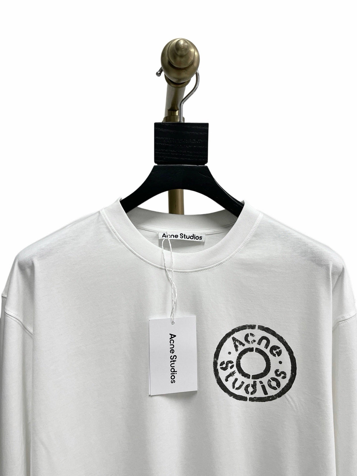 Black Cotton Motif Long-Sleeve - Men's